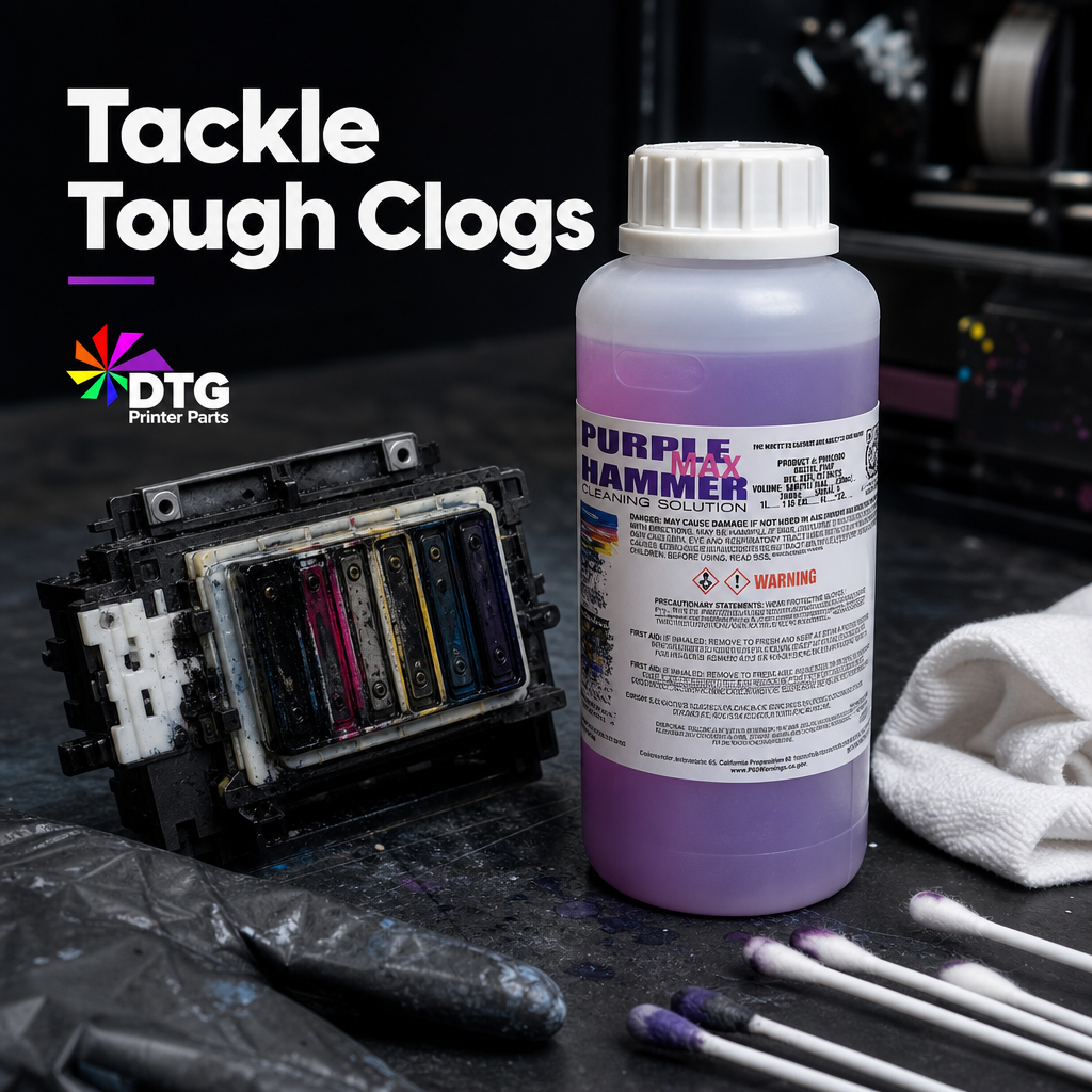 How to unclog print head with purple hammer