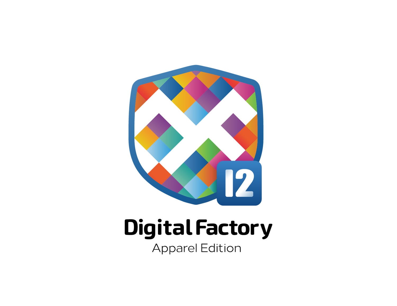 Colorful logo with &