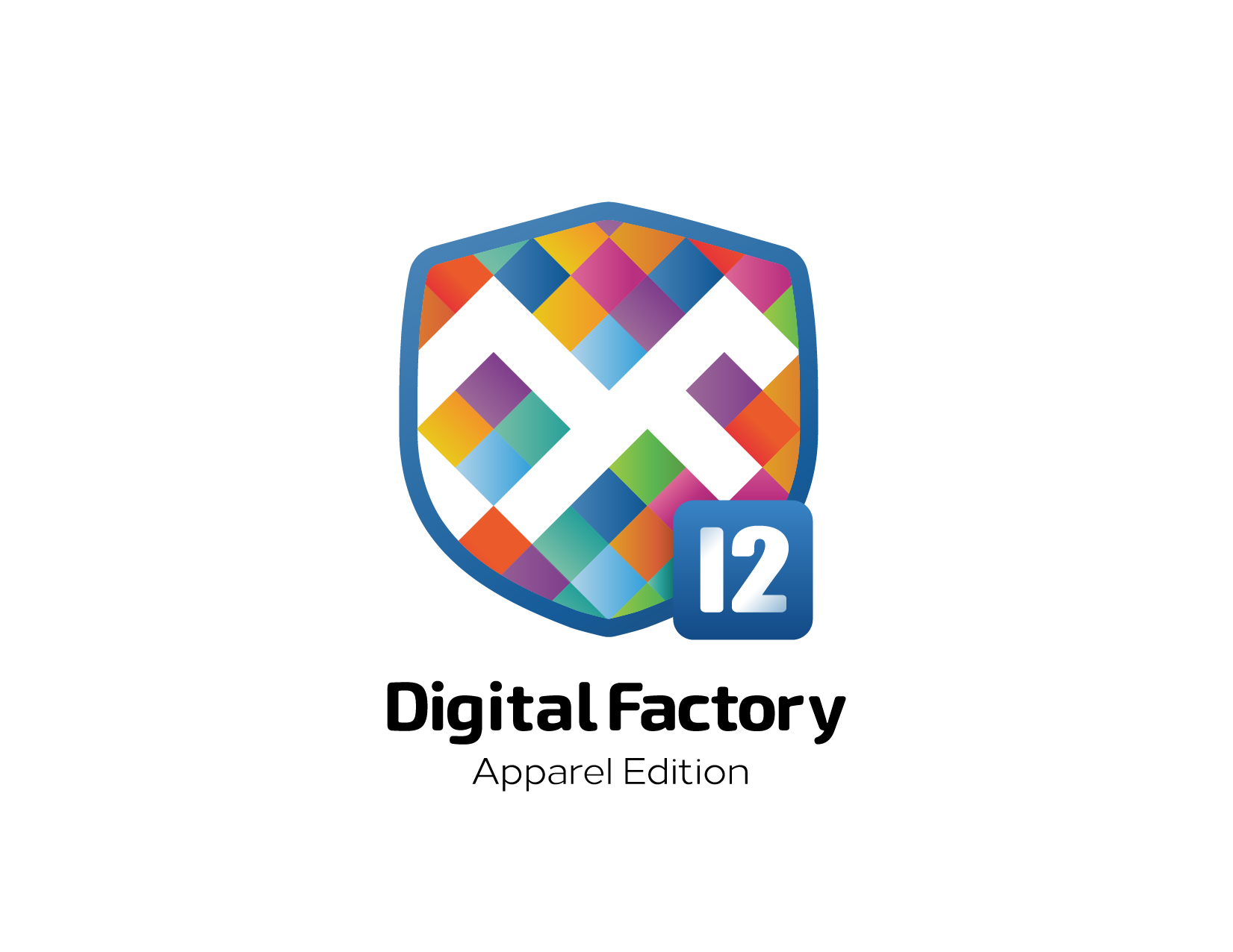 Colorful logo with &